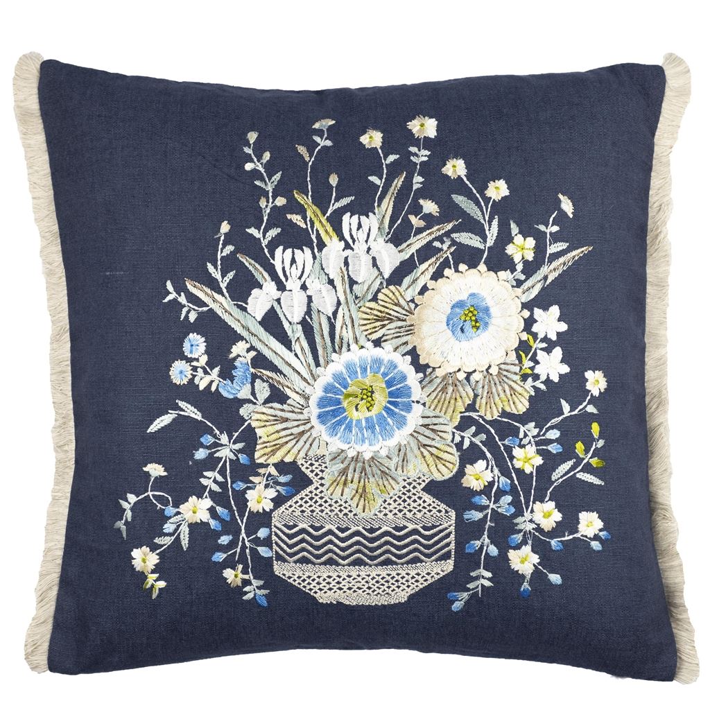 Palette Provencale Indigo Decorative Pillow - Designers Guild at Fig Linens and Home 58