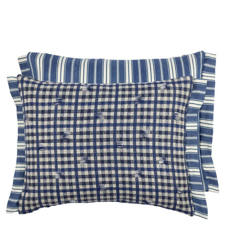 Toile Vichy Indigo Decorative Pillow - Designers Guild at Fig Linens and Home 70