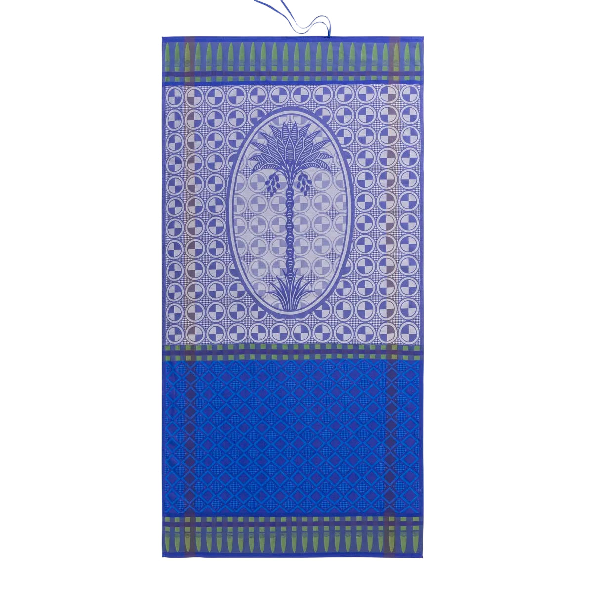 Palmeraie Blue Beach Towel by Le Jacquard Français at Fig Linens and Home