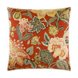 Augustus Pillow in Red - front view, floral multi-color design in vibrant red by D.V. KAP Home
