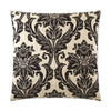 Beatrice Pillow in Black - front view, traditional design by D.V. KAP Home