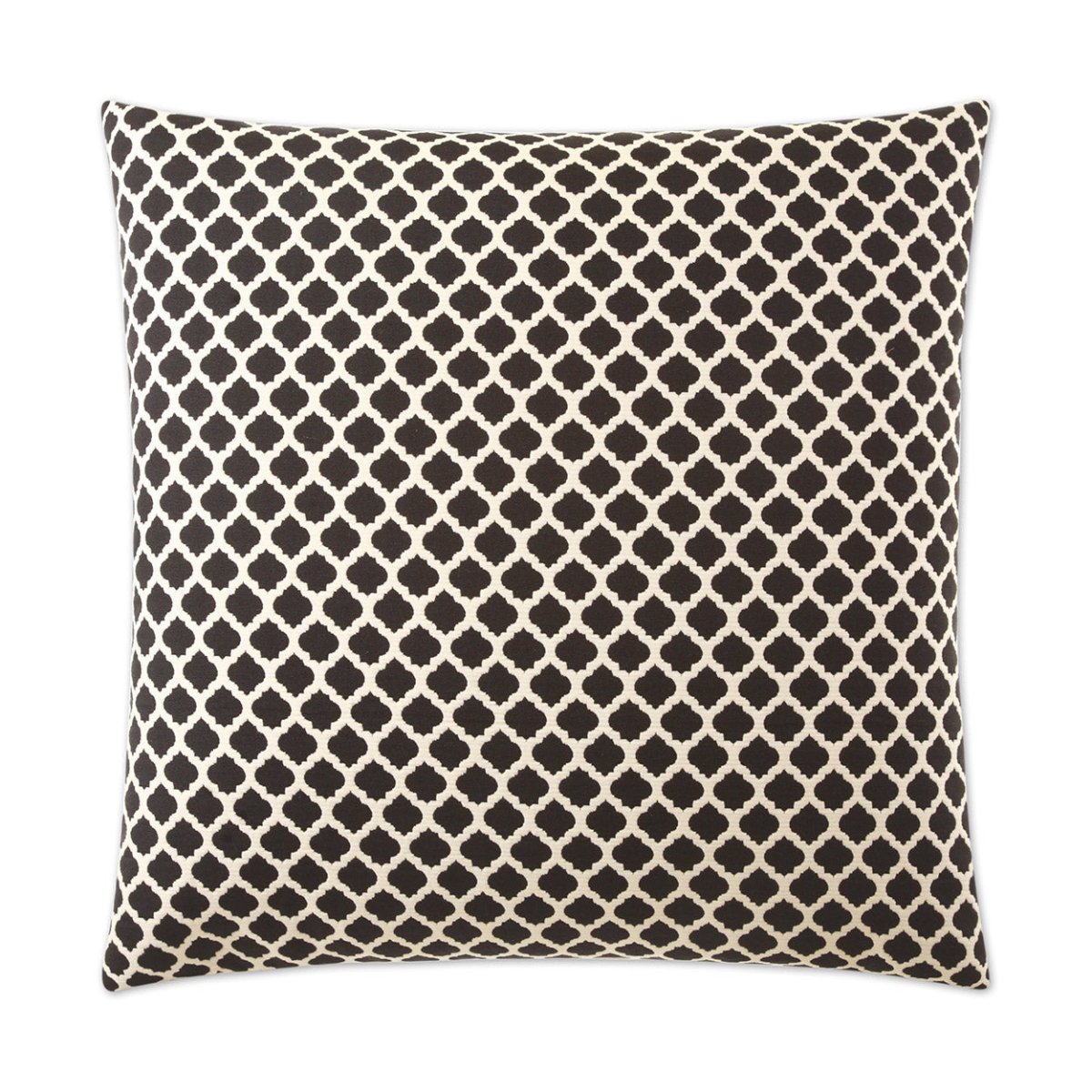 Beth Pillow in Black - front view, traditional design by D.V. KAP Home