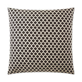 Beth Pillow in Black - front view, traditional design by D.V. KAP Home