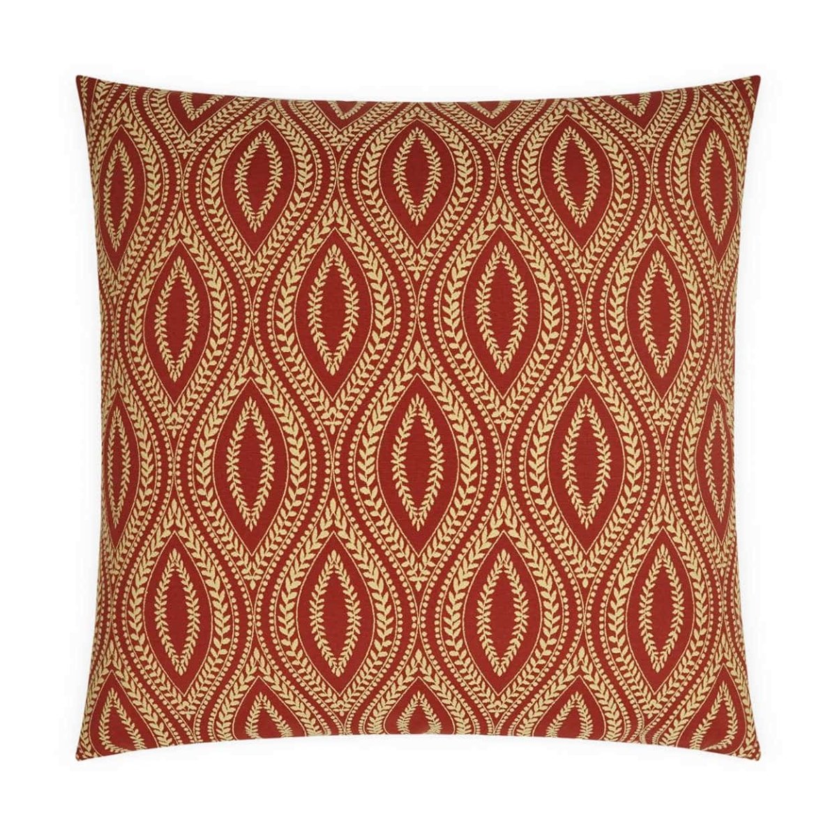 Carino Pillow in Paprika - front view, global red paprika design by D.V. KAP Home