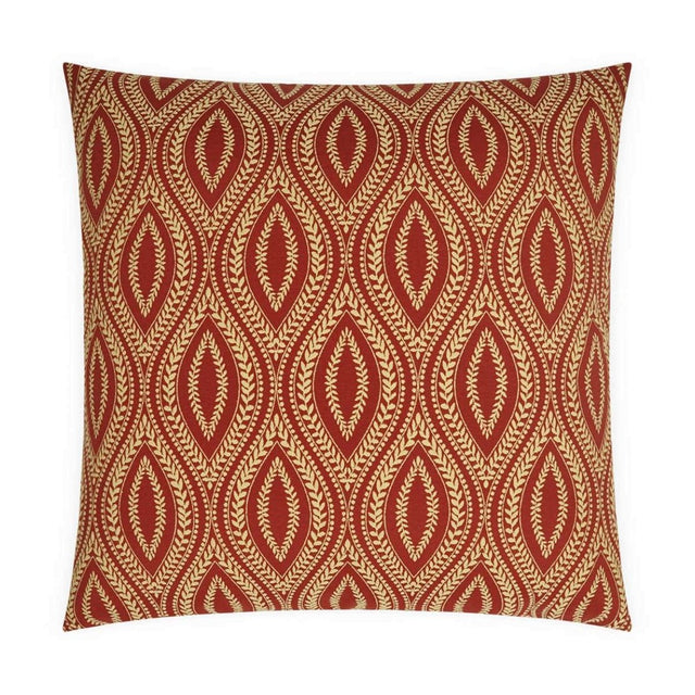 Carino Pillow in Paprika - front view, global red paprika design by D.V. KAP Home