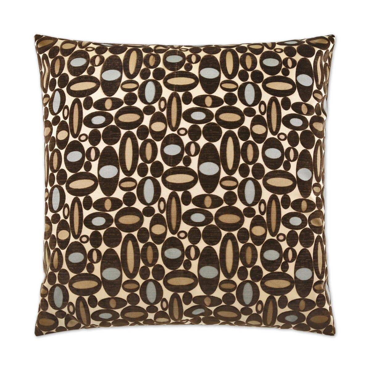 Centric Pillow in Aqua - front view, geometric turquoise and teal design by D.V. KAP Home