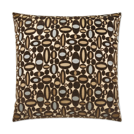 Centric Pillow in Aqua - front view, geometric turquoise and teal design by D.V. KAP Home