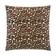 Centric Pillow in Mink - front view, geometric red design by D.V. KAP Home