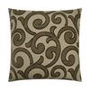 Key Pillow in Taupe - front view, traditional tan and taupe design by D.V. KAP Home