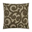 Key Pillow in Taupe - front view, traditional tan and taupe design by D.V. KAP Home