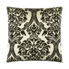 Linetta Pillow in White/Black - front view, traditional black and white pattern by D.V. KAP Home