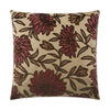 Montague Pillow in Burgundy - front view, floral burgundy and deep red design by D.V. KAP Home
