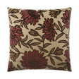 Montague Pillow in Burgundy - front view, floral burgundy and deep red design by D.V. KAP Home