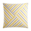 Ottoman Stripe Pillow in Yellow - front view, farmhouse traditional yellow stripe design by D.V. KAP Home