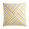 Ottoman Stripe Pillow in Yellow - front view, farmhouse traditional yellow stripe design by D.V. KAP Home
