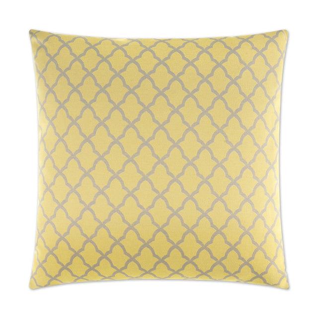 Pacato Pillow in Yellow - front view, traditional yellow design by D.V. KAP Home