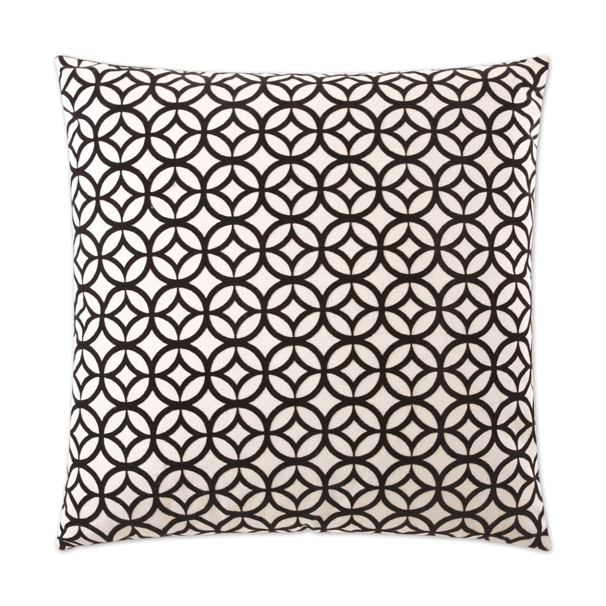 Prisim Pillow in Black - front view, geometric black and white pattern by D.V. KAP Home