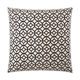 Prisim Pillow in Black - front view, geometric black and white pattern by D.V. KAP Home