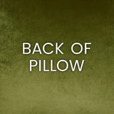 Tropical Leaf Pillow in Green - solid green velvet back by D.V. KAP Home