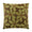 Tropical Leaf Pillow in Green - front view, floral green and brown leaf design by D.V. KAP Home