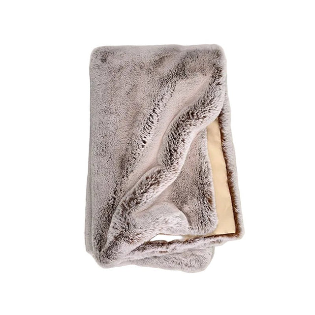 Chestnut Faux Fur Oversized Throw by Evelyne Prélonge at Fig Linens and Home