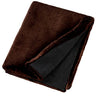 Faux Fur Throw in Chocolate Brown - Evelyne Prelonge Blankets at Fig Linens and Home 1