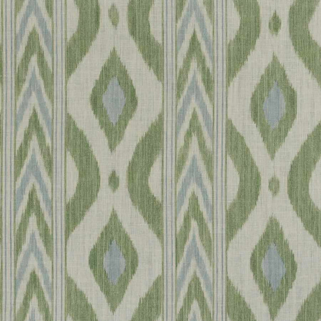 Vero Ikat Pistachio Fabric by Stroheim Pistachio Yard of Fabric - 54" Width at FIG LINENS AND HOME 1