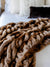 Faux Fur Blanket in Caramel Chinchilla - Throw Blankets by Donna Salyers Fabulous Furs