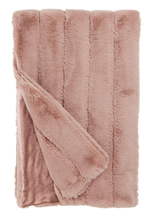 Posh Mink Rosewood Pink Throw - Fabulous Furs by Donna Salyers at Fig Linens and Home Folded