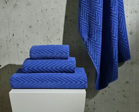 Fig Linens - Montana Bath Towels by Abyss & Habidecor - Indigo - Lifestyle