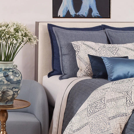 Lifestyle - Oporto Blue Bedding by Ann Gish | Fig Linens and Home