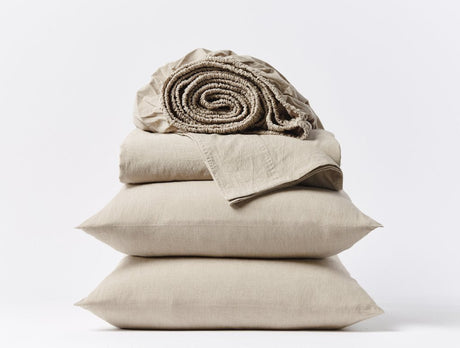 Hazel Chambray Organic Crinkled Percale Sheet Sets by Coyuchi - Fig Linens and Home