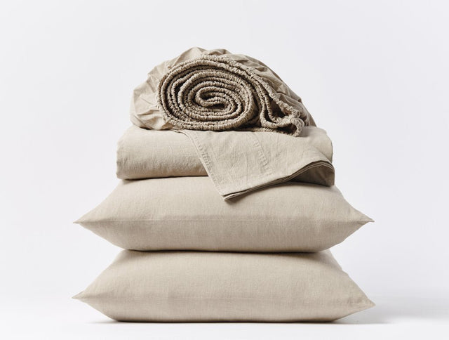 Hazel Chambray Organic Crinkled Percale Sheet Sets by Coyuchi - Fig Linens and Home