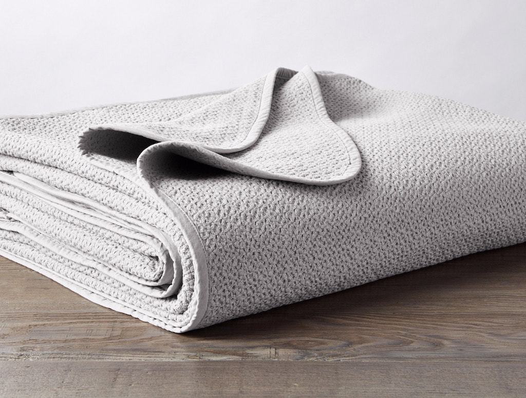 Pewter Honeycomb Organic Blanket by Coyuchi Fig Linens and Home