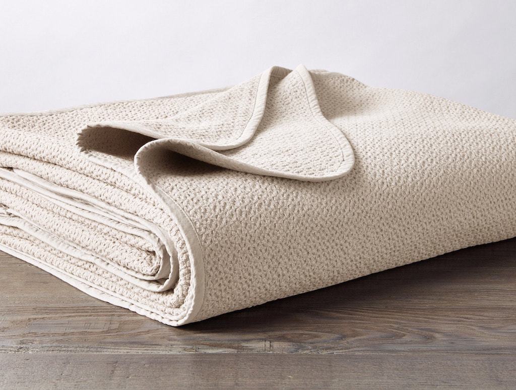 Ivory Honeycomb Organic Cotton Blanket by Coyuchi | Fig Linens and Home