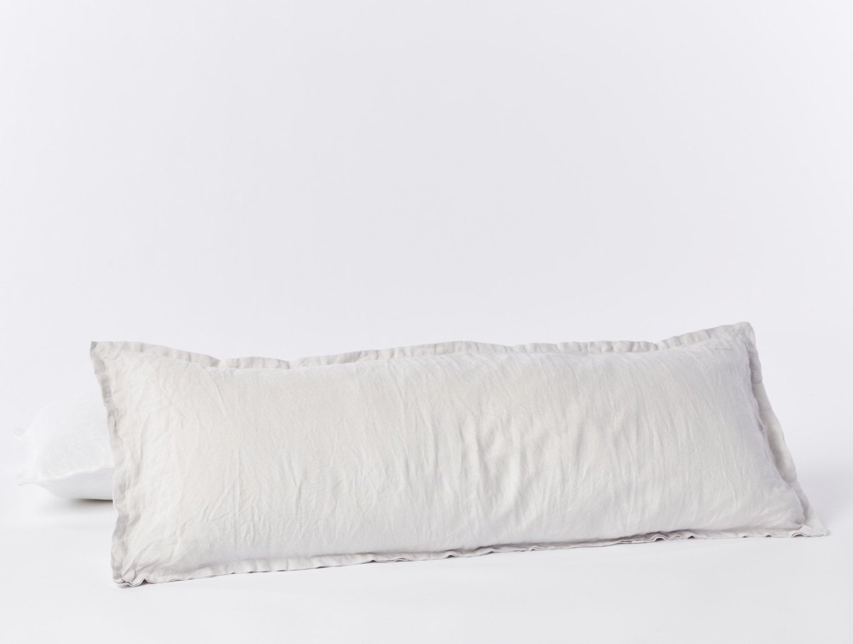 Fog Organic Relaxed Linen Lumbar Pillow by Coyuchi | Fig Linens