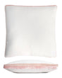 Fig Linen - White & Blush Double Tuxedo Pillow by Kevin O'Brien Studio