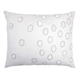 Fig Linens - Kevin O'Brien Studio Ovals White & Grey Velvet Appliqué Decorative Pillows 