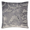 Kevin O’Brien Studio Silver Gray Snakeskin Velvet Pillows by Kevin O'Brien Studio - 18” x 18” Silver Gray at FIG LINENS AND HOME - 1