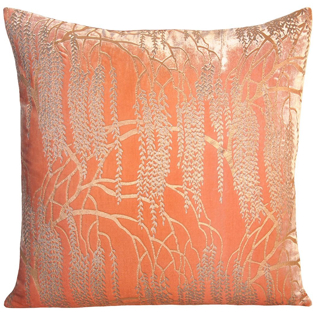 Fig Linens - Kevin O'Brien Studio - Mango Metallic Willow Pillow