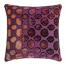 Fig Linens - Mod Fretwork Wildberry Velvet Pillows by Kevin O’Brien Studio