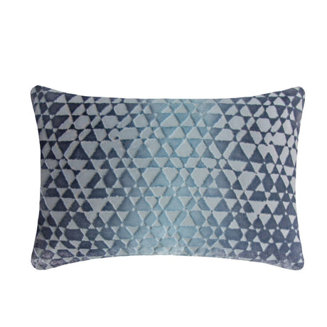 Kevin O’Brien Studio Triangles Velvet Dusk Pillows by Kevin O’Brien Studio - 14” x 20” Dusk at FIG LINENS AND HOME - 2