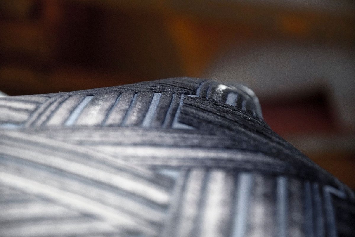 Fig Linens - Smoke Entwined Velvet Pillow by Kevin O'Brien Studio - details