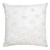 Fig Linens - Yellow Ovals Velvet Appliqué Pillow by Kevin O'Brien Studio