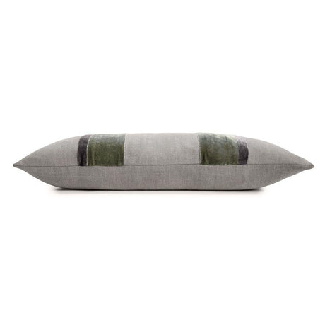 Fig Linens - Oregano Stripe Oblong Decorative Pillow by Kevin O'Brien Studio - Side
