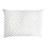 White Chevron Velvet Pillow by Kevin O'Brien Studio | Fig Linens