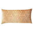 Gold Beige Entwined Velvet Boudoir Pillow by Kevin O'Brien Studio | Fig Linens
