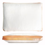 Gold Beige Double Tuxedo Boudoir Pillow by Kevin O'Brien Studio | Fig Linens
