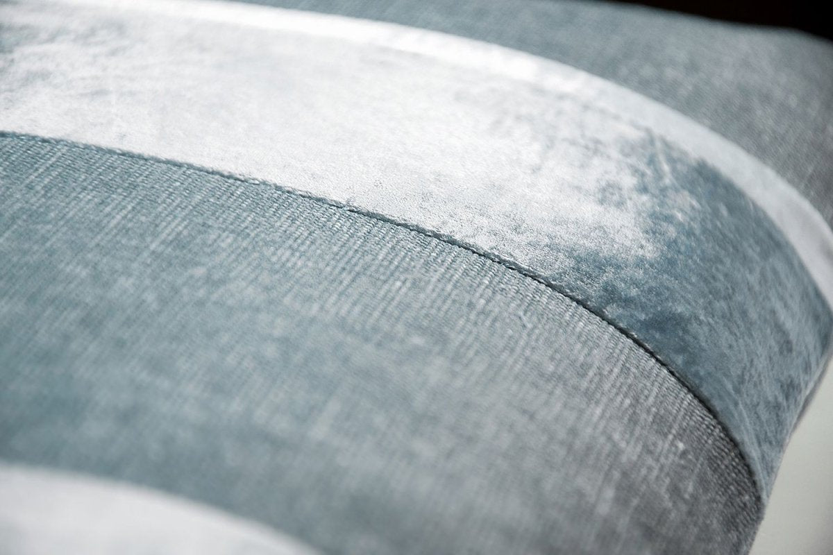 Fig Linens - Sage Stripe Oblong Decorative Pillow by Kevin O'Brien Studio - Detail