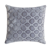 Fig Linens - Mod Fretwork Silver Gray Velvet Pillows by Kevin O’Brien Studio